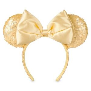 NWT Yellow Sequins Minnie Mouse Ear Headband
